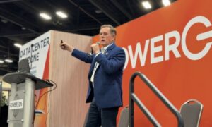 Jake Ring speaking at PowerGen 2026.